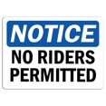 thumbnail image 1 of Vinyl Stickers - Notice - No Riders Permitted Sign - Safety and Warning Warehouse Signs Stickers - 3.5" x 5" - 6 Pack, 1 of 5
