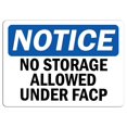 thumbnail image 1 of Vinyl Stickers - Notice - No Storage Allowed Under Facp Sign - Safety and Warning Warehouse Signs Stickers - 24" x 30" - 10 Pack, 1 of 5