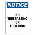 thumbnail image 1 of Vinyl Stickers - Notice - No Trespassing Or Loitering Sign - Safety and Warning Warehouse Signs Stickers - 10" x 7" - 10 Pack, 1 of 5