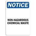thumbnail image 1 of Vinyl Stickers - Notice - Non-Hazardous Chemical Waste Sign - Safety and Warning Warehouse Signs Stickers - 13" x 9" - 3 Pack, 1 of 5