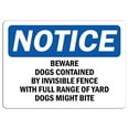thumbnail image 1 of Vinyl Stickers - Notice - OSHA-Beware-of-Dog-Sign- - Safety and Warning Warehouse Signs Stickers - 10" x 7" - 10 Pack, 1 of 5