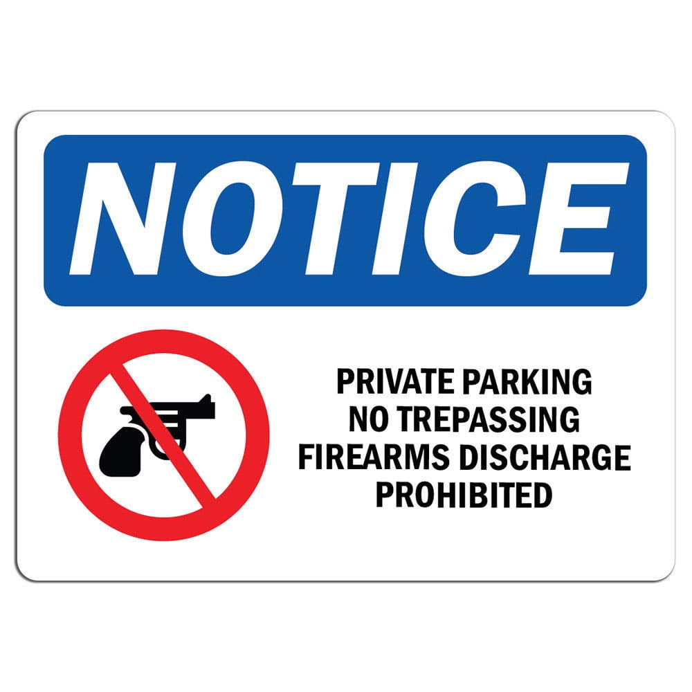 Picture of Vinyl Stickers - Notice - Private Property No Trespassing Sign with ...