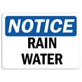 thumbnail image 1 of Vinyl Stickers - Notice - Rain Water - Safety and Warning Warehouse Signs Stickers - 18" x 24" - 10 Pack, 1 of 5