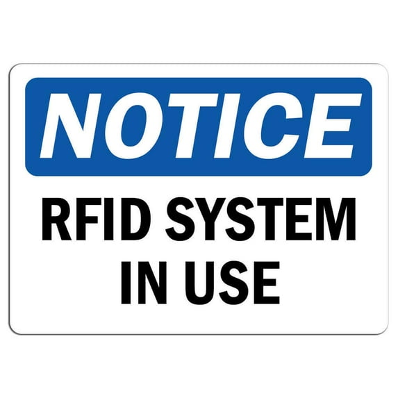 Vinyl Stickers - Notice - Rig-Up Crew Sign - Safety and Warning Warehouse Signs Stickers - 10" x 7" - 3 Pack