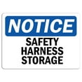 thumbnail image 1 of Vinyl Stickers - Notice - Safety Harness Storage Sign - Safety and Warning Warehouse Signs Stickers - 3.5" x 5" - 6 Pack, 1 of 5