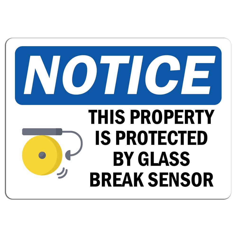 Property Sign Stickers Vinyl Stickers - Notice - This Property is Protected by Sign with ...