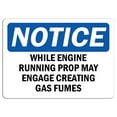 thumbnail image 1 of Vinyl Stickers - Notice - While Engine Running Prop May Engage Creating Sign - Safety and Warning Warehouse Signs Stickers - 13" x 9" - 10 Pack, 1 of 5