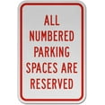 thumbnail image 1 of Vinyl Stickers - Numbered Spaces Reserved Sign - Safety and Warning Warehouse Signs Stickers - 10" x 7" - 3 Pack, 1 of 5