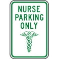 thumbnail image 1 of Vinyl Stickers - Nurse Parking Only Sign - Safety and Warning Warehouse Signs Stickers - 10" x 7" - 3 Pack, 1 of 5