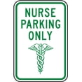 thumbnail image 1 of Vinyl Stickers - Nurse Parking Only Sign - Safety and Warning Warehouse Signs Stickers - 13" x 9" - 10 Pack, 1 of 5