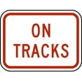 thumbnail image 1 of Vinyl Stickers - On Tracks Plaque - Safety and Warning Warehouse Signs Stickers - 24" x 30" - 10 Pack, 1 of 5