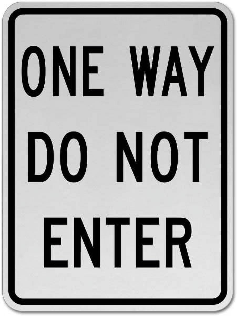 Vinyl Stickers - One Way Do Not Enter Sign - Safety and Warning ...