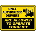 thumbnail image 1 of Vinyl Stickers - Only Authorized Drivers Sign - Safety and Warning Warehouse Signs Stickers - 3.5" x 5" - 6 Pack, 1 of 5