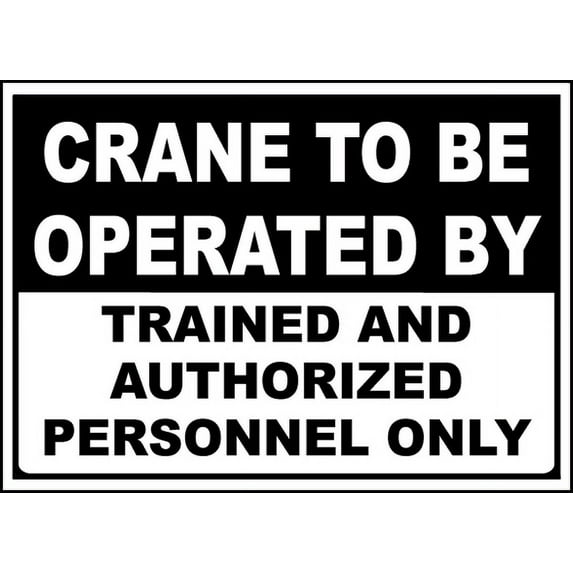 Vinyl Stickers - Operated by Trained Personnel Only Sign - Safety and Warning Warehouse Signs Stickers - 13" x 9" - 3 Pack