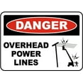 thumbnail image 1 of Vinyl Stickers - Overhead Power Lines Sign - Safety and Warning Warehouse Signs Stickers - 13" x 9" - 6 Pack, 1 of 5