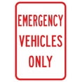 thumbnail image 1 of Vinyl Stickers - PS-17-Emergency Vehicles Only Sign - Safety and Warning Warehouse Signs Stickers - 13" x 9" - 6 Pack, 1 of 5