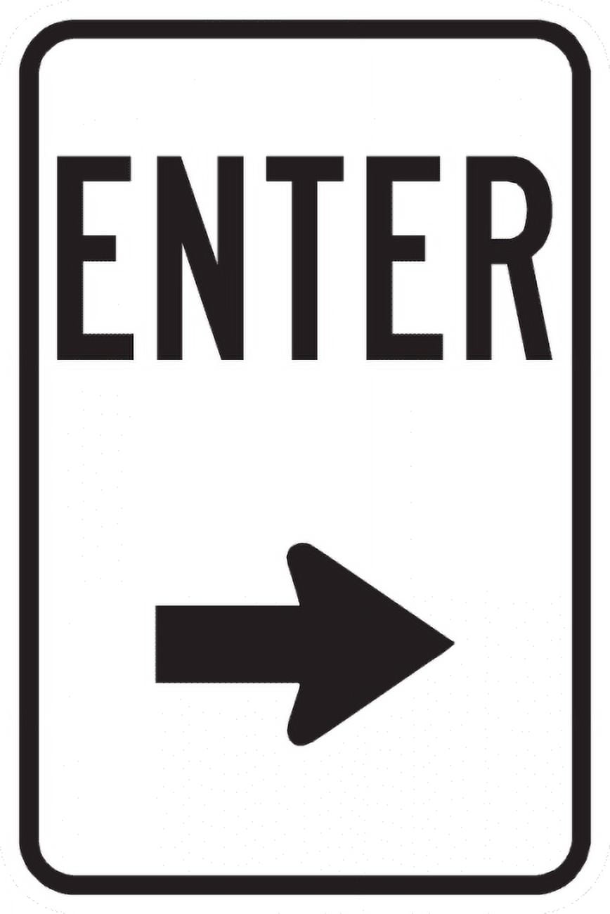 Vinyl Stickers - PS-19-Enter Sign (with Arrow Pointing Right) - Safety ...