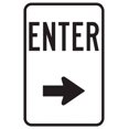 thumbnail image 1 of Vinyl Stickers - PS-19-Enter Sign (with Arrow Pointing Right) - Safety and Warning Warehouse Signs Stickers - 24" x 30" - 10 Pack, 1 of 5