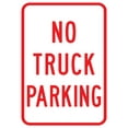 thumbnail image 1 of Vinyl Stickers - PS-42-No Truck Parking Sign - Safety and Warning Warehouse Signs Stickers - 10" x 7" - 10 Pack, 1 of 5