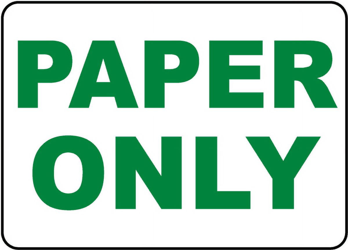 Vinyl Stickers - Paper Only Sign - Safety and Warning Warehouse Signs ...