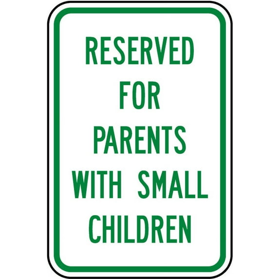 Vinyl Stickers - Parents with Small Children Sign - Safety and Warning Warehouse Signs Stickers - 18" x 24" - 6 Pack