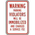 thumbnail image 1 of Vinyl Stickers - Parking Violators Immobilized Sign S3 - Safety and Warning Warehouse Signs Stickers - 13" x 9" - 3 Pack, 1 of 5