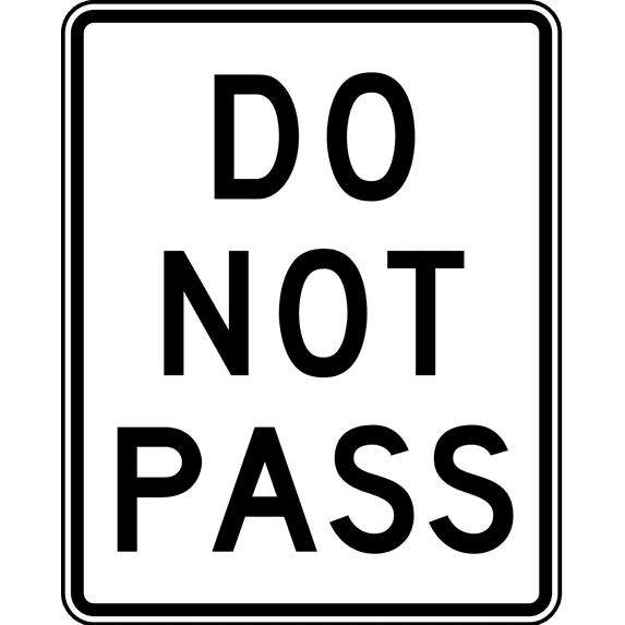 Vinyl Stickers - Passing Zone Ends - Safety and Warning Warehouse Signs Stickers - 18" x 24" - 3 Pack