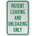 thumbnail image 1 of Vinyl Stickers - Patient Loading and Unloading Only Sign S6 - Safety and Warning Warehouse Signs Stickers - 3.5" x 5" - 3 Pack, 1 of 5