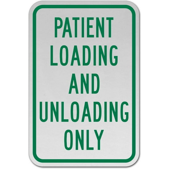 Vinyl Stickers - Patient Loading and Unloading Only Sign S6 - Safety and Warning Warehouse Signs Stickers - 3.5" x 5" - 3 Pack