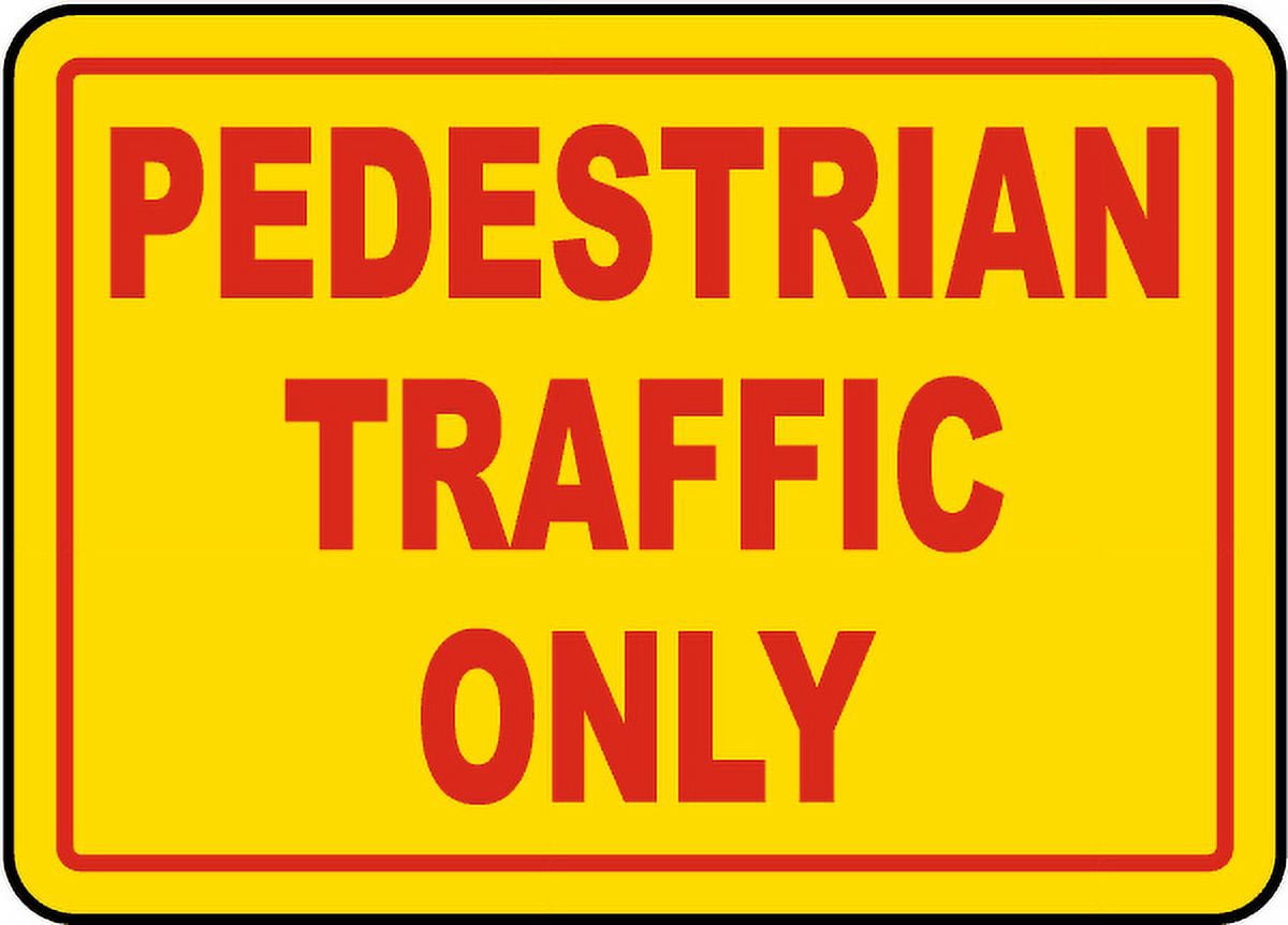 Vinyl Stickers - Pedestrian Traffic Only Sign T2 - Safety and Warning ...