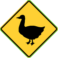 thumbnail image 1 of Vinyl Stickers - (Pennsylvania Style) Duck Crossing - Safety and Warning Warehouse Signs Stickers - 24" x 30" - 10 Pack, 1 of 5
