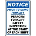 thumbnail image 1 of Vinyl Stickers - Perform Safety Inspection Sign - Safety and Warning Warehouse Signs Stickers - 13" x 9" - 3 Pack, 1 of 5