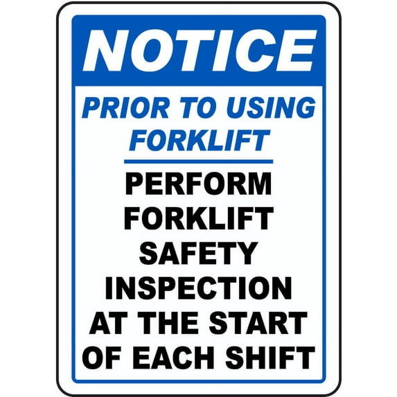 Vinyl Stickers - Perform Safety Inspection Sign - Safety and Warning Warehouse Signs Stickers - 13" x 9" - 3 Pack