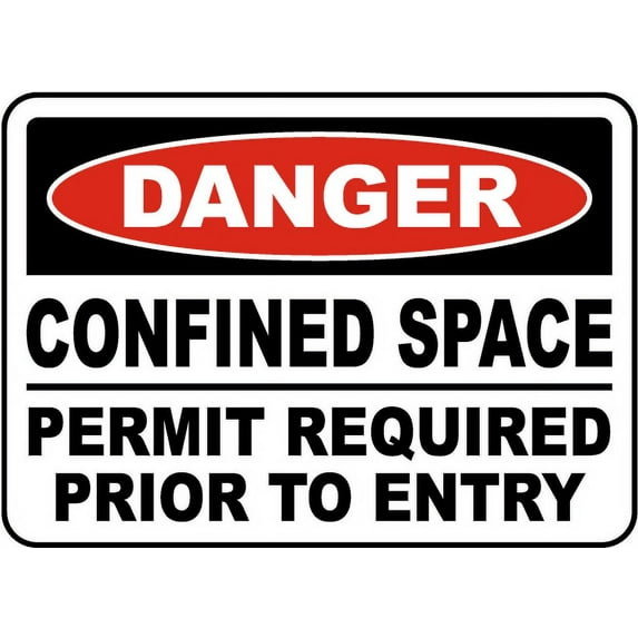 Vinyl Stickers - Permit Required Prior to Entry Sign - Safety and Warning Warehouse Signs Stickers - 24" x 30" - 10 Pack