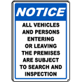 thumbnail image 1 of Vinyl Stickers - Persons Subject to Search Sign - Safety and Warning Warehouse Signs Stickers - 3.5" x 5" - 3 Pack, 1 of 5