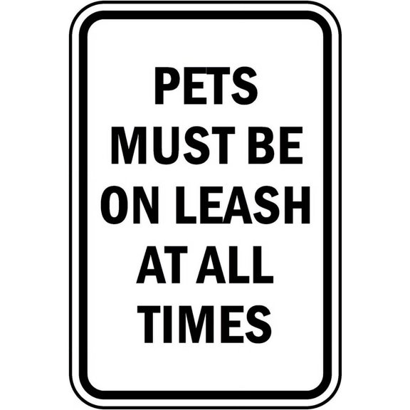 Vinyl Stickers - Pets Must Be on Leash Sign - Safety and Warning Warehouse Signs Stickers - 10" x 7" - 3 Pack