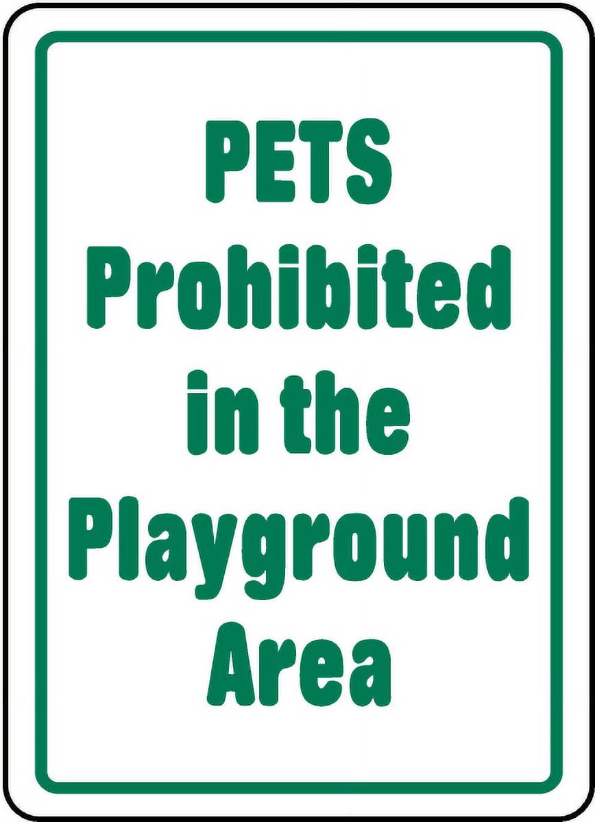 Vinyl Stickers - Pets Prohibited in Playground Sign - Safety and ...