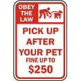 thumbnail image 1 of Vinyl Stickers - Pick Up After Your Pet Sign - Safety and Warning Warehouse Signs Stickers - 10" x 7" - 6 Pack, 1 of 5