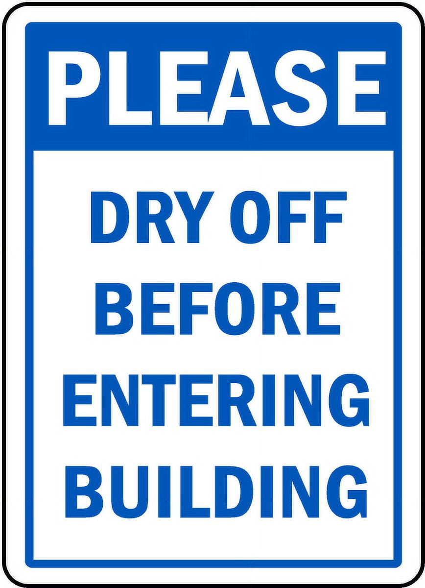 Vinyl Stickers - Please Dry Off Before Entering Sign - Safety and ...