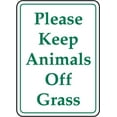 thumbnail image 1 of Vinyl Stickers - Please Keep Animals Off Grass Sign - Safety and Warning Warehouse Signs Stickers - 18" x 24" - 10 Pack, 1 of 5