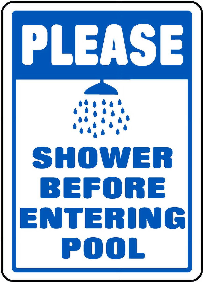 Vinyl Stickers Please Shower Before Entering Sign Safety and