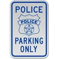thumbnail image 1 of Vinyl Stickers - Police Parking Only Sign - Safety and Warning Warehouse Signs Stickers - 18" x 24" - 3 Pack, 1 of 5