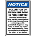 thumbnail image 1 of Vinyl Stickers - Pollution of The Pool is Prohibited Sign - Safety and Warning Warehouse Signs Stickers - 24" x 30" - 6 Pack, 1 of 5