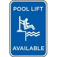 thumbnail image 1 of Vinyl Stickers - Pool Lift Available Sign - Safety and Warning Warehouse Signs Stickers - 13" x 9" - 6 Pack, 1 of 5