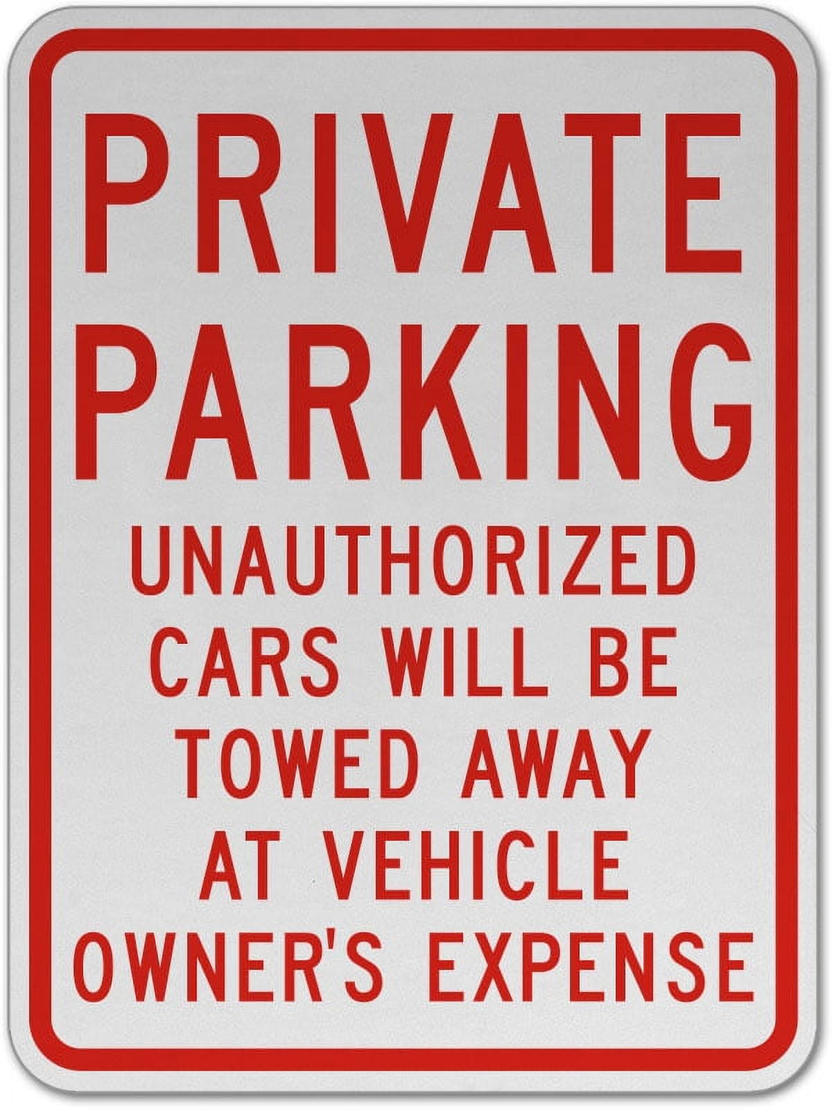 Vinyl Stickers - Private Parking Cars Will Be Towed Sign X2 - Safety ...