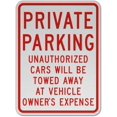 thumbnail image 1 of Vinyl Stickers - Private Parking Cars Will Be Towed Sign X3 - Safety and Warning Warehouse Signs Stickers - 18" x 24" - 6 Pack, 1 of 5