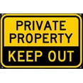 thumbnail image 1 of Vinyl Stickers - Private Property Keep Out Sign X8 - Safety and Warning Warehouse Signs Stickers - 13" x 9" - 3 Pack, 1 of 5