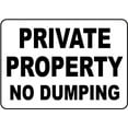 thumbnail image 1 of Vinyl Stickers - Private Property No Dumping Sign 2 - Safety and Warning Warehouse Signs Stickers - 3.5" x 5" - 3 Pack, 1 of 5