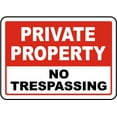 thumbnail image 1 of Vinyl Stickers - Private Property No Trespassing Sign 2 - Safety and Warning Warehouse Signs Stickers - 18" x 24" - 10 Pack, 1 of 5