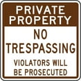 thumbnail image 1 of Vinyl Stickers - Private Property No Trespassing Sign 9 - Safety and Warning Warehouse Signs Stickers - 13" x 9" - 10 Pack, 1 of 5